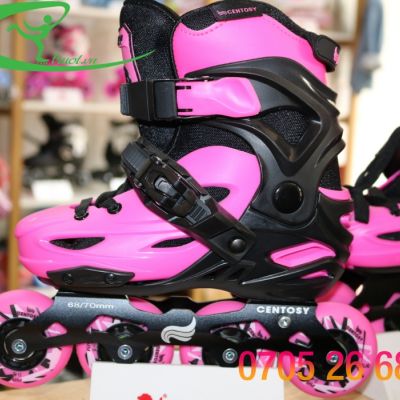 Giày trượt patin - Skate trẻ em cao cấp Centosy Kid Pro2 màu hồng bánh có đèn